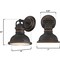Westinghouse Fixture Wall 60W Boswell ORB High-Lights Frosted Prismatic Lens 6116100 - alternate 7